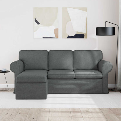 vidaXL Sofa Dunkelgrau 215 x 138 x 80 cm Stoff