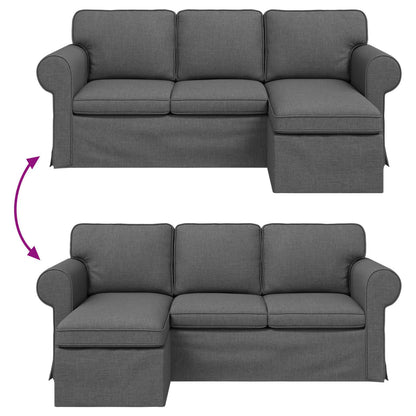 vidaXL Sofa Dunkelgrau 215 x 138 x 80 cm Stoff