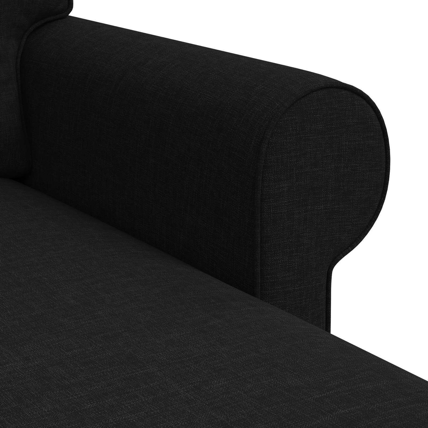 Sofa Schwarz 215 x 138 x 80 cm Stoff