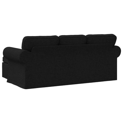 Sofa Schwarz 215 x 138 x 80 cm Stoff