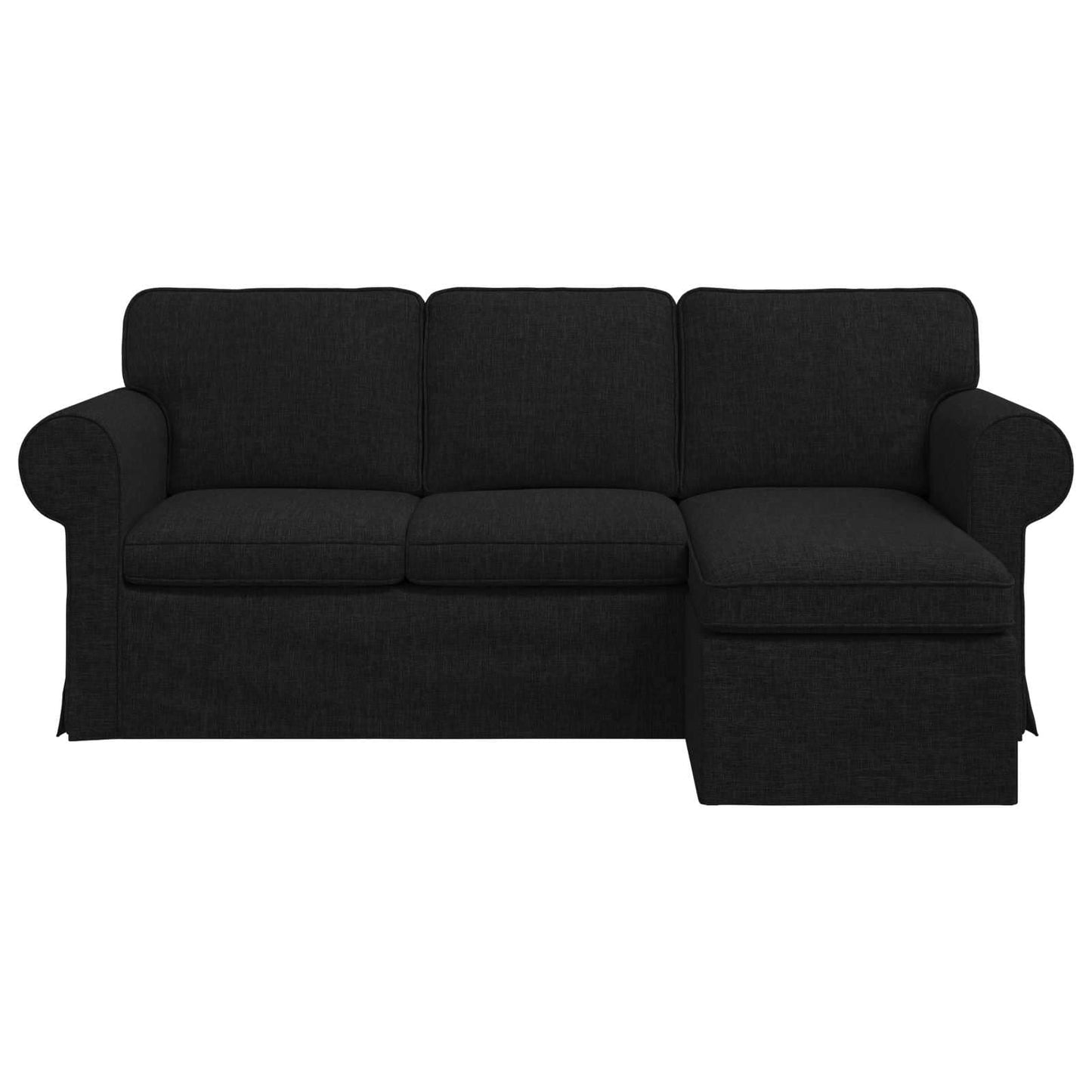 Sofa Schwarz 215 x 138 x 80 cm Stoff