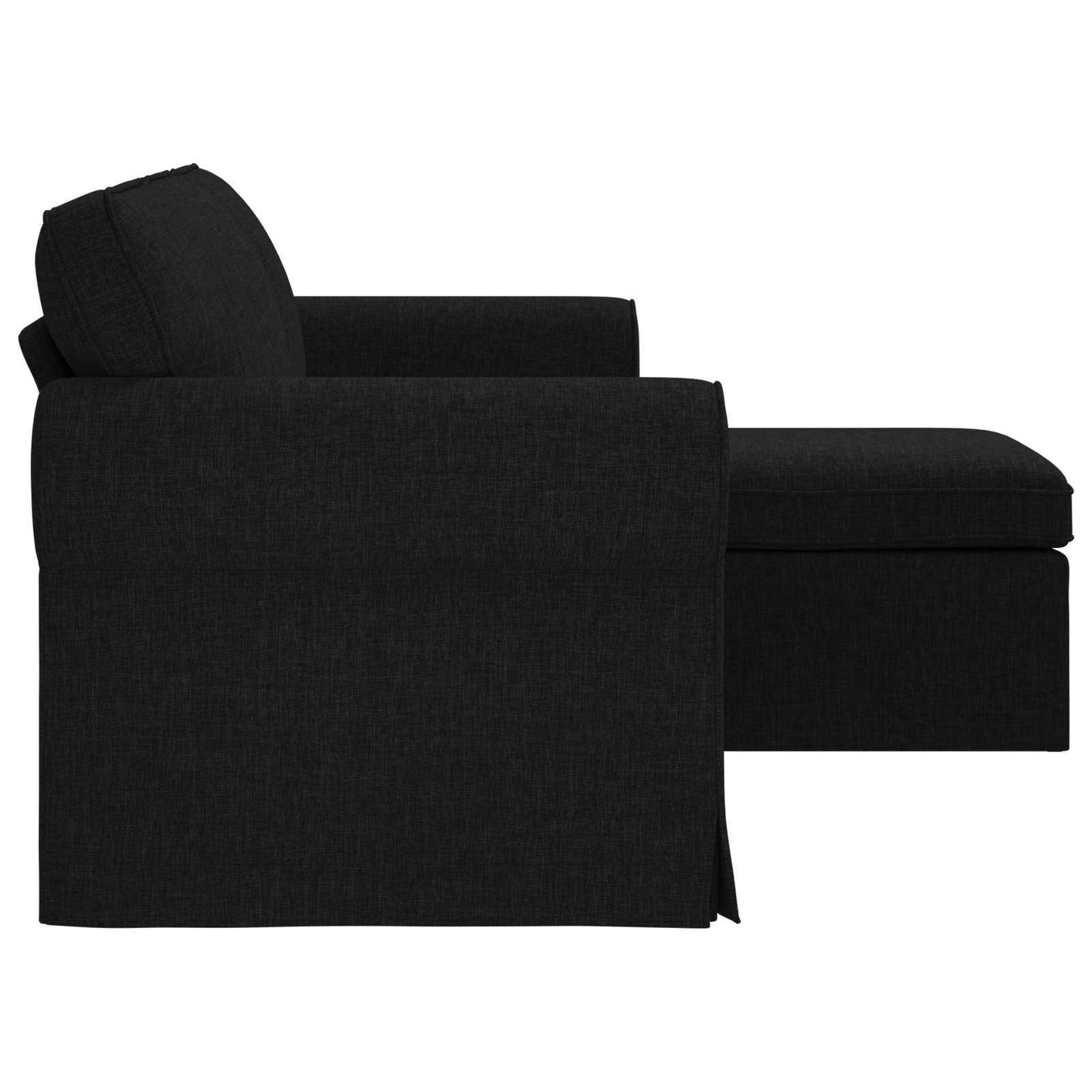 Sofa Schwarz 215 x 138 x 80 cm Stoff