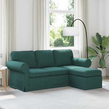 vidaXL Sofa Dunkelgrün 215 x 138 x 80 cm Stoff