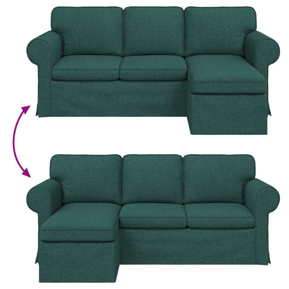 vidaXL Sofa Dunkelgrün 215 x 138 x 80 cm Stoff
