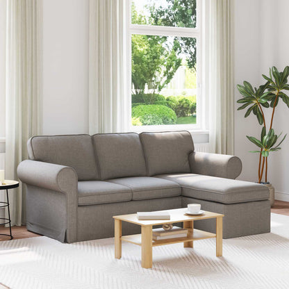 vidaXL Sofa Taupe 215 x 138 x 80 cm Stoff