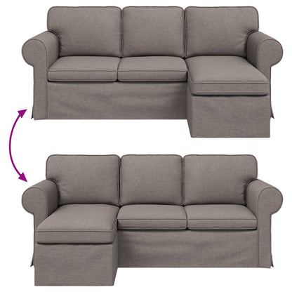 vidaXL Sofa Taupe 215 x 138 x 80 cm Stoff