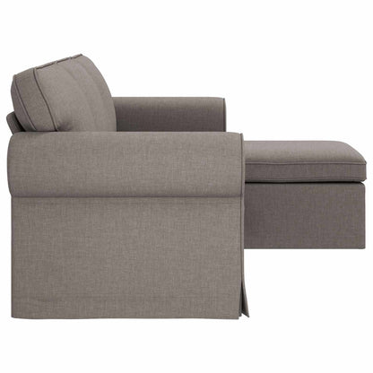 vidaXL Sofa Taupe 215 x 138 x 80 cm Stoff