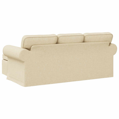 vidaXL Sofa Creme 215 x 138 x 80 cm Stoff