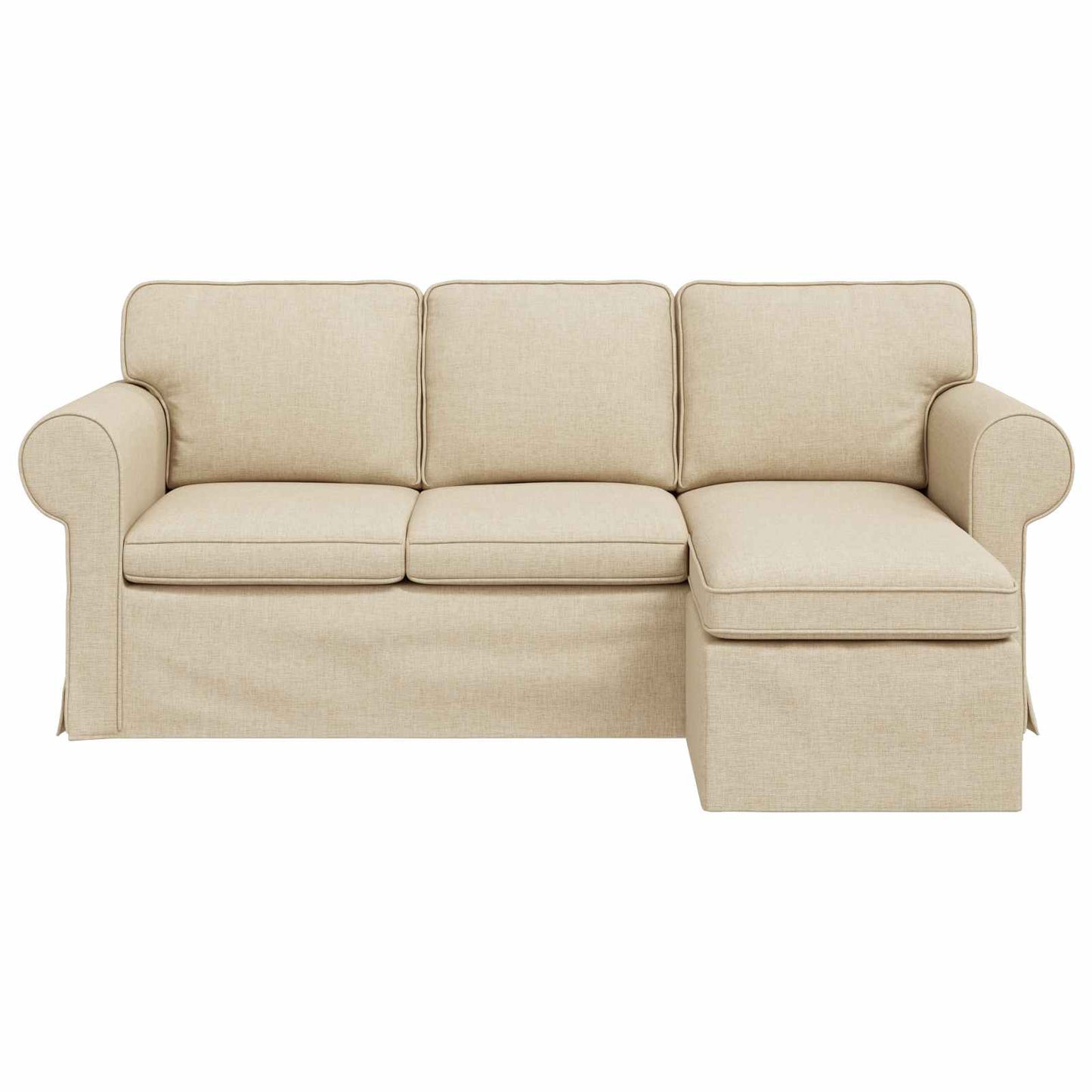 vidaXL Sofa Creme 215 x 138 x 80 cm Stoff