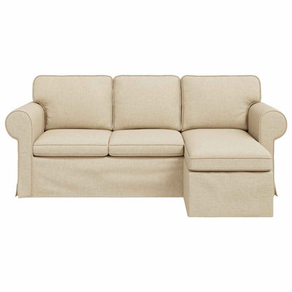 vidaXL Sofa Creme 215 x 138 x 80 cm Stoff