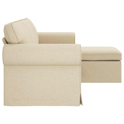 vidaXL Sofa Creme 215 x 138 x 80 cm Stoff