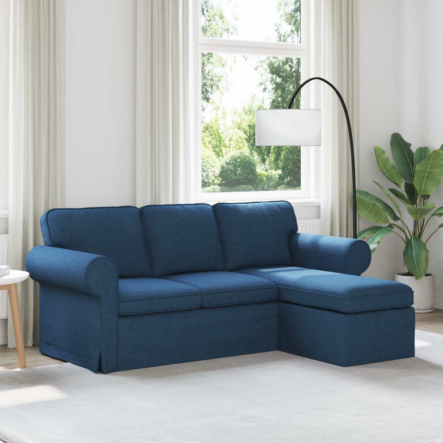 vidaXL Sofa Blau 215 x 138 x 80 cm Stoff