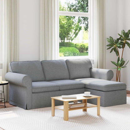 vidaXL Sofa Hellgrau 215 x 138 x 80 cm Stoff