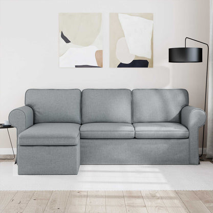 vidaXL Sofa Hellgrau 215 x 138 x 80 cm Stoff