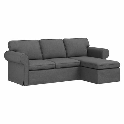 Sofa Dunkelgrau 215 x 138 x 80 cm Stoff