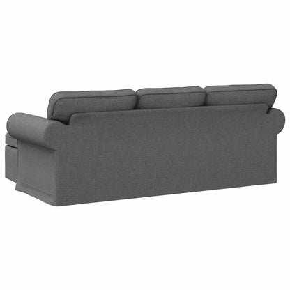 Sofa Dunkelgrau 215 x 138 x 80 cm Stoff