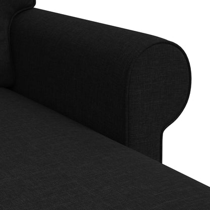 vidaXL Sofa Schwarz 215 x 138 x 80 cm Stoff