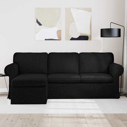 vidaXL Sofa Schwarz 215 x 138 x 80 cm Stoff