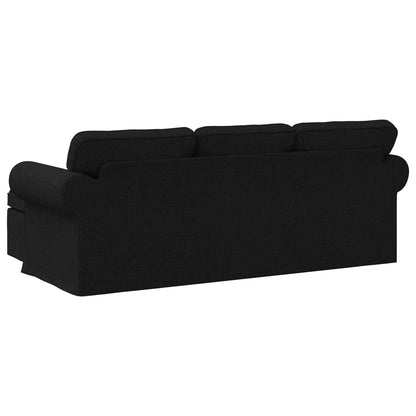 vidaXL Sofa Schwarz 215 x 138 x 80 cm Stoff