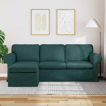 vidaXL Sofa Dunkelgrün 215 x 138 x 80 cm Stoff