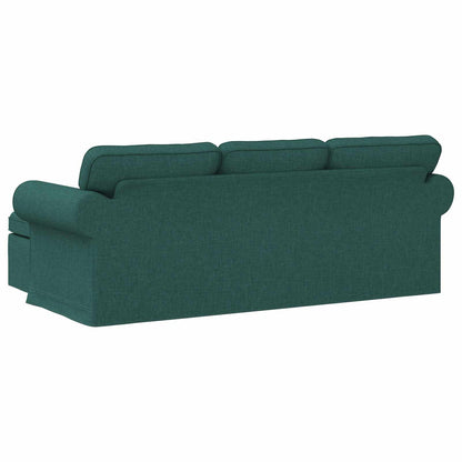 vidaXL Sofa Dunkelgrün 215 x 138 x 80 cm Stoff
