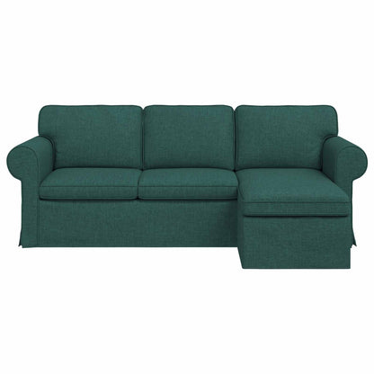 vidaXL Sofa Dunkelgrün 215 x 138 x 80 cm Stoff