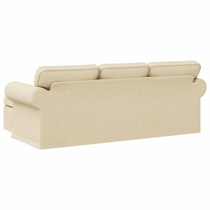 vidaXL Sofa Creme 215 x 138 x 80 cm Stoff