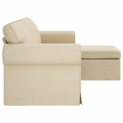 vidaXL Sofa Creme 215 x 138 x 80 cm Stoff