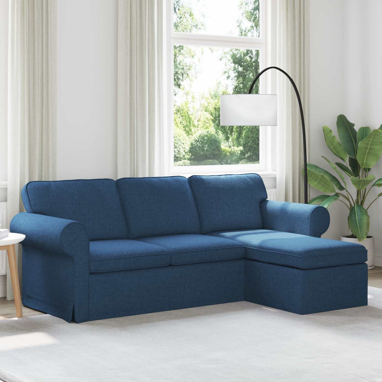 vidaXL Sofa Blau 215 x 138 x 80 cm Stoff