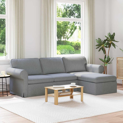 vidaXL Sofa Hellgrau 215 x 138 x 80 cm Stoff