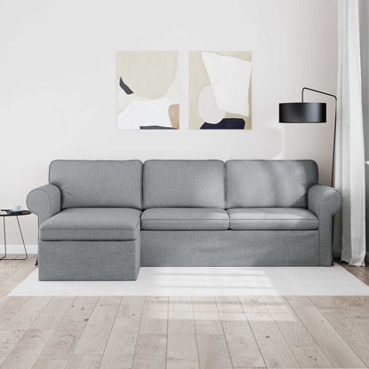vidaXL Sofa Hellgrau 215 x 138 x 80 cm Stoff