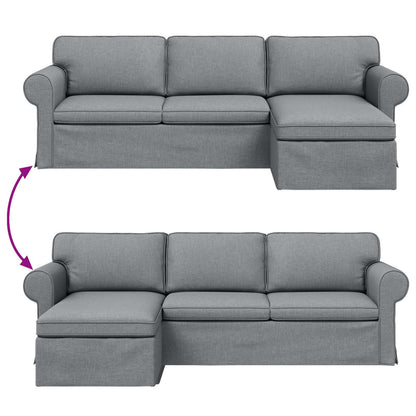 vidaXL Sofa Hellgrau 215 x 138 x 80 cm Stoff
