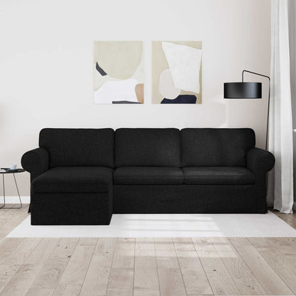 vidaXL Sofa Schwarz 215 x 138 x 80 cm Stoff