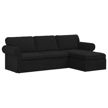 vidaXL Sofa Schwarz 215 x 138 x 80 cm Stoff