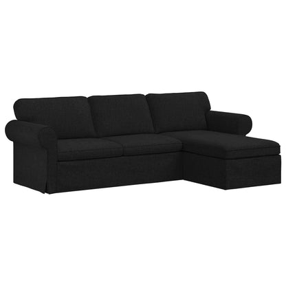 vidaXL Sofa Schwarz 215 x 138 x 80 cm Stoff