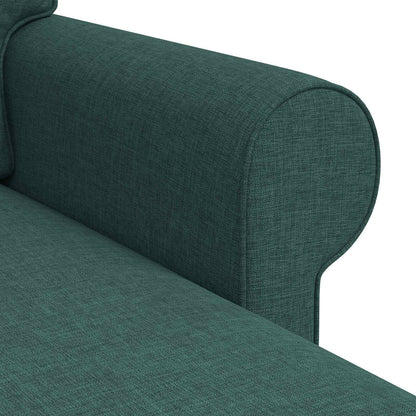 Sofa Dunkelgrün 215 x 138 x 80 cm Stoff