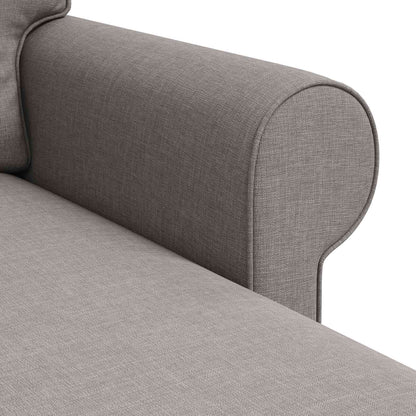 vidaXL Sofa Taupe 215 x 138 x 80 cm Stoff