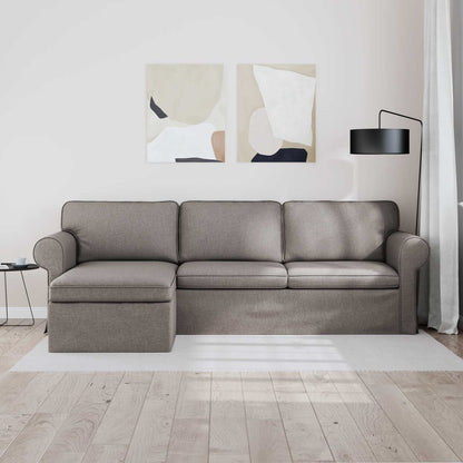 vidaXL Sofa Taupe 215 x 138 x 80 cm Stoff