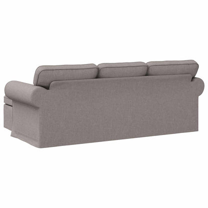 vidaXL Sofa Taupe 215 x 138 x 80 cm Stoff