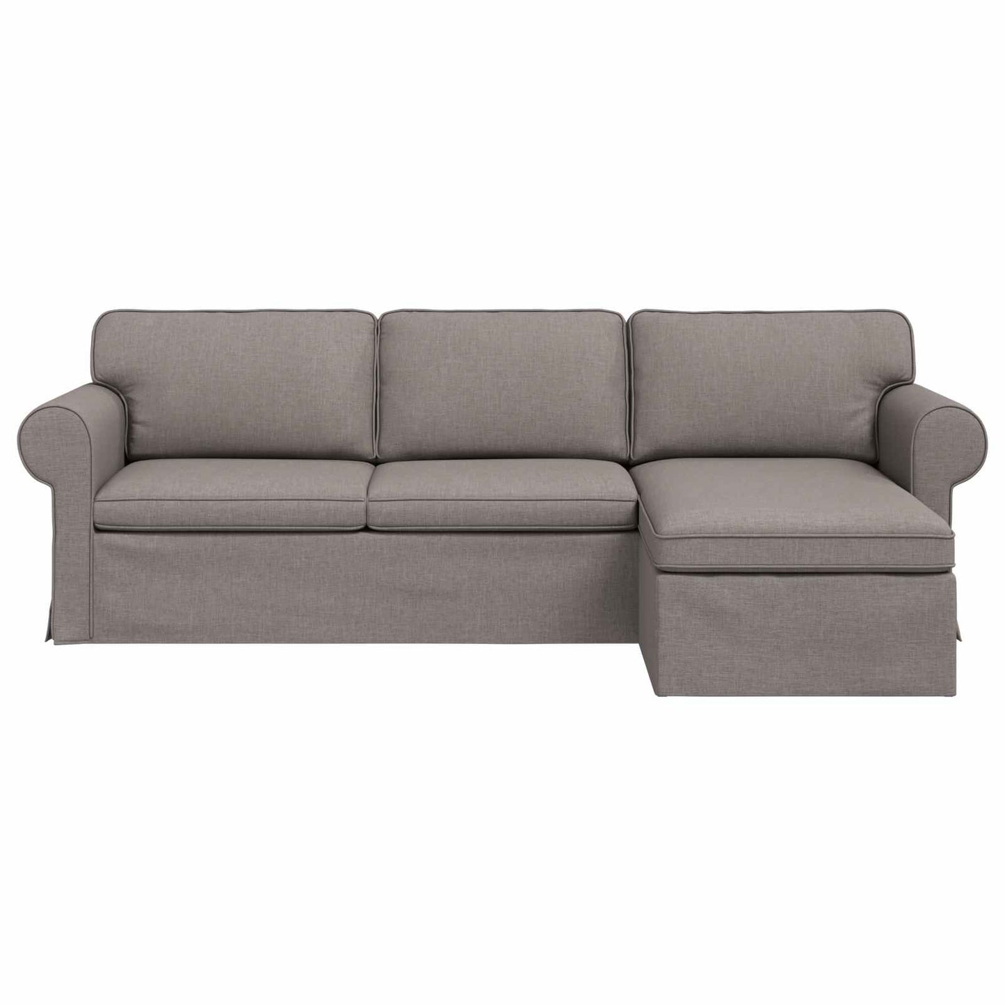vidaXL Sofa Taupe 215 x 138 x 80 cm Stoff