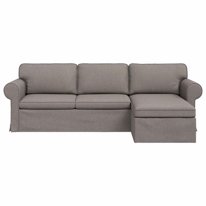vidaXL Sofa Taupe 215 x 138 x 80 cm Stoff