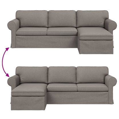 vidaXL Sofa Taupe 215 x 138 x 80 cm Stoff
