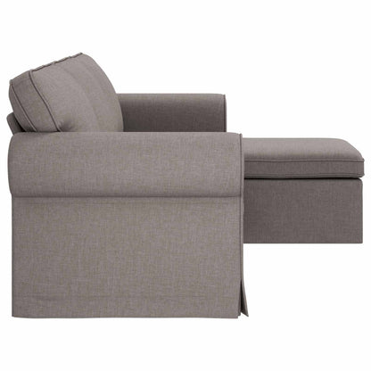 vidaXL Sofa Taupe 215 x 138 x 80 cm Stoff