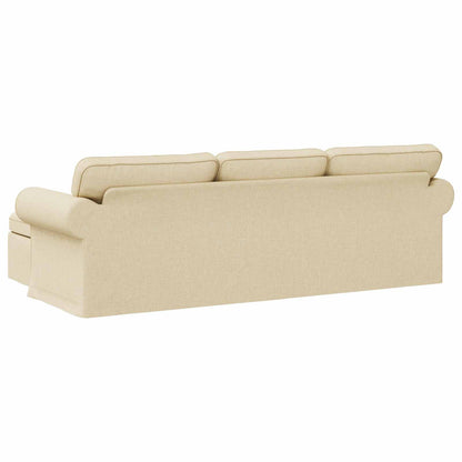 vidaXL Sofa Creme 215 x 138 x 80 cm Stoff