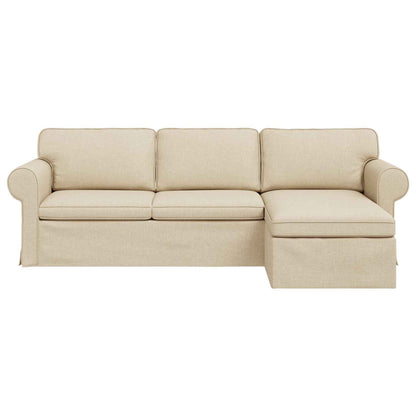 vidaXL Sofa Creme 215 x 138 x 80 cm Stoff