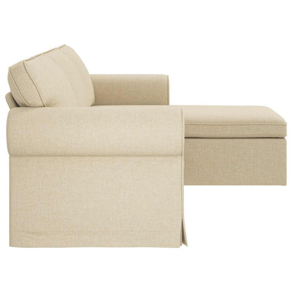 vidaXL Sofa Creme 215 x 138 x 80 cm Stoff