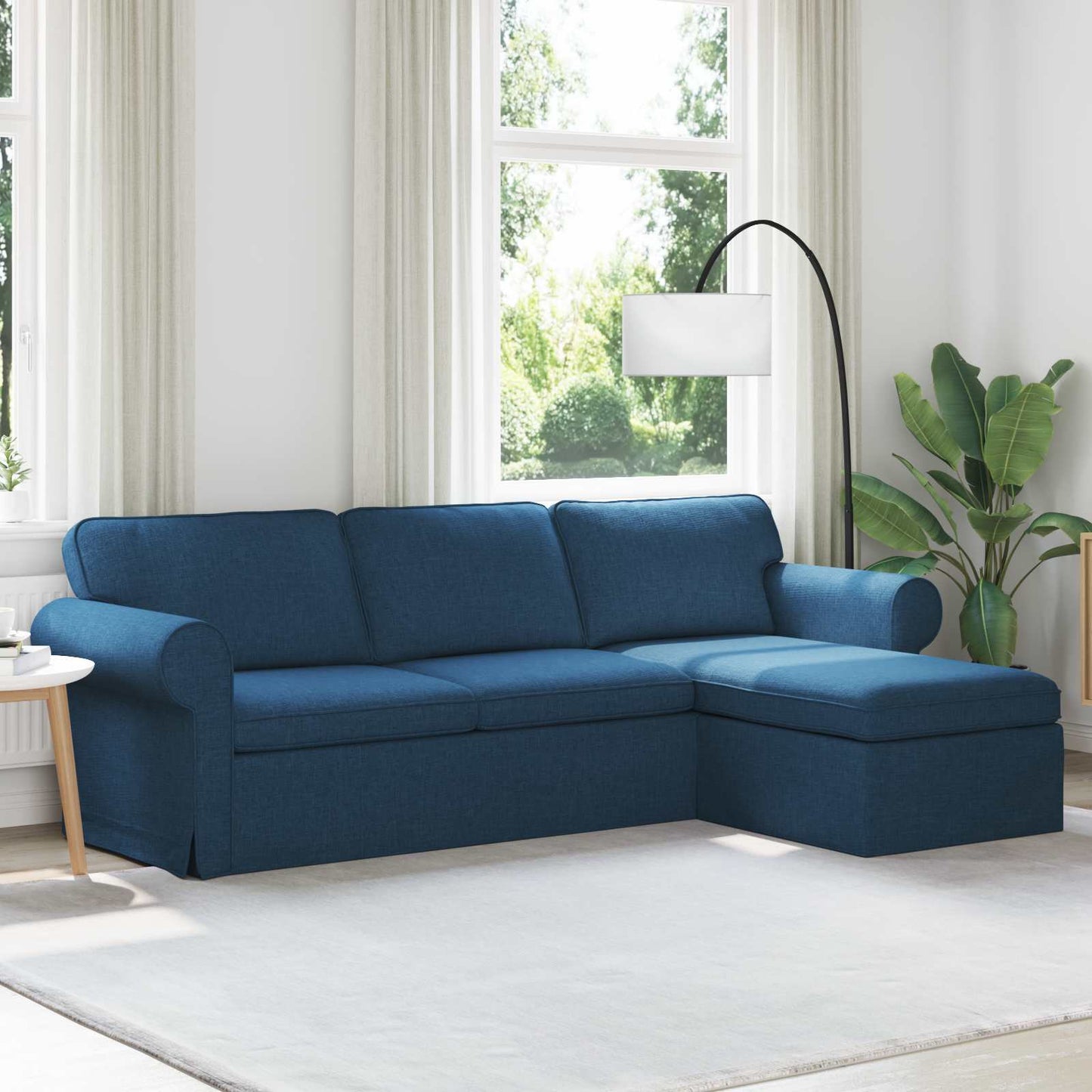 vidaXL Sofa Blau 215 x 138 x 80 cm Stoff