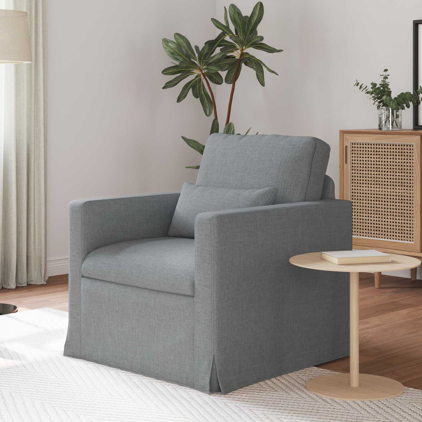 vidaXL Sofa Hellgrau 78 x 78 x 80 cm Stoff