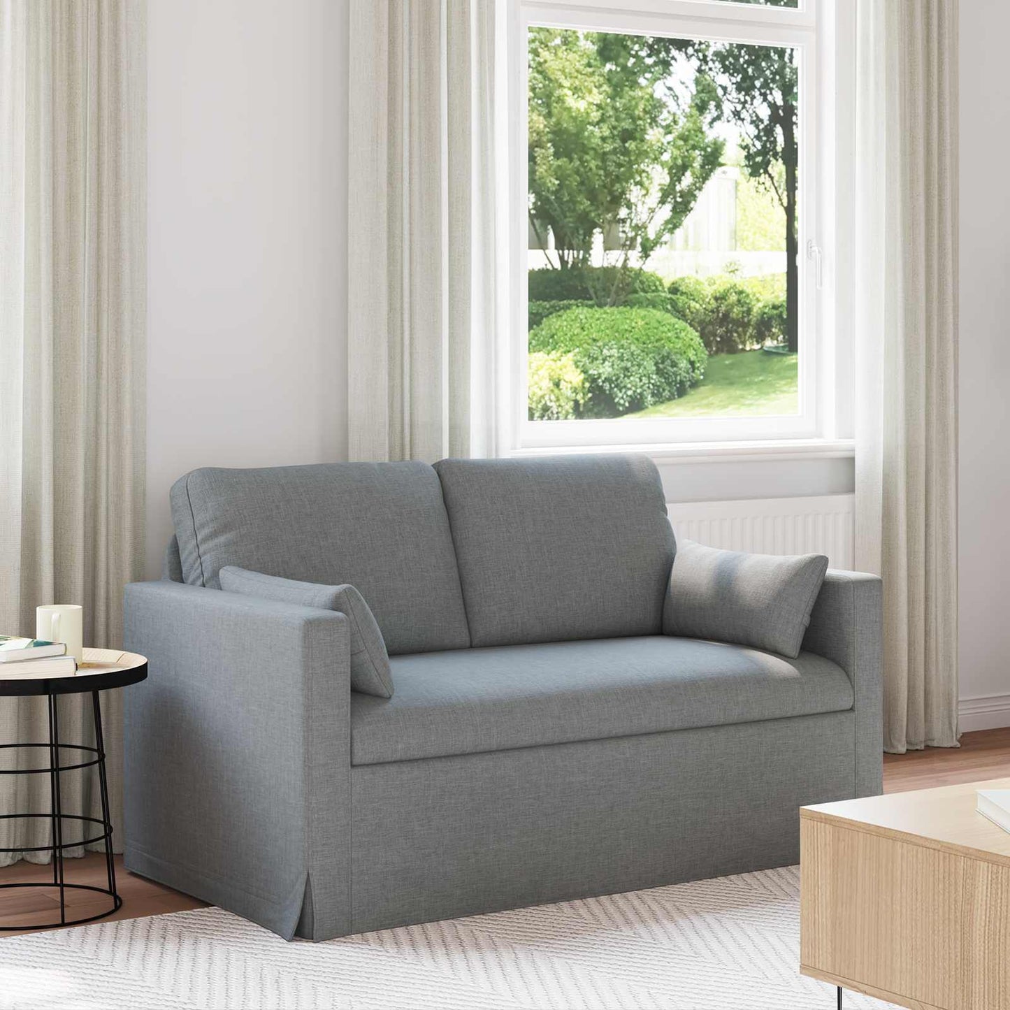 vidaXL Sofa Hellgrau 139 x 78 x 80 cm Stoff