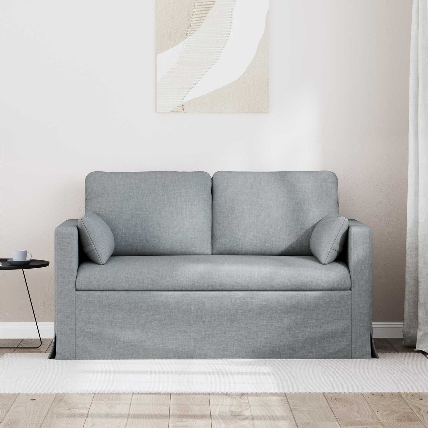 vidaXL Sofa Hellgrau 139 x 78 x 80 cm Stoff